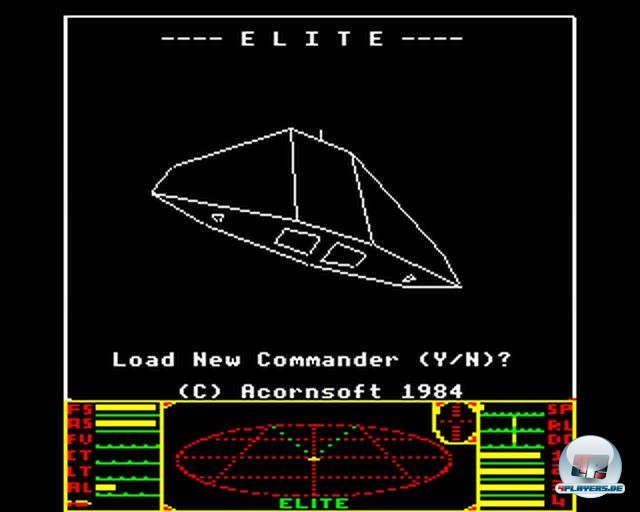 Das Ur-Elite auf BBC Micro war bis auf das HUD komplett schwarzwei�.
